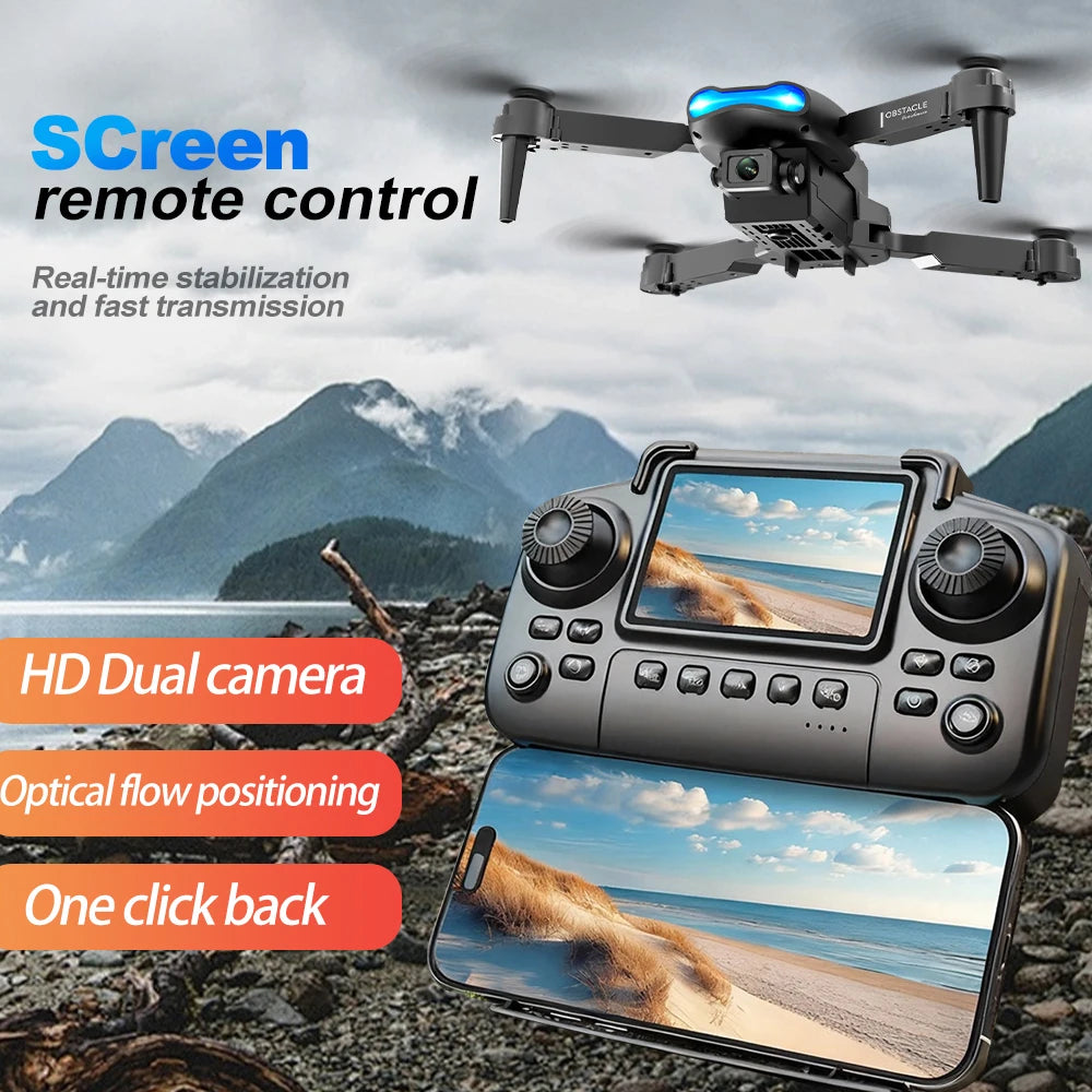 ZNLYRION RC Drone 4K Dual Camera  E99 PRO Optical Flow Obstacle Avoidance Foldable FPV Quadcopter Toy for Beginners
