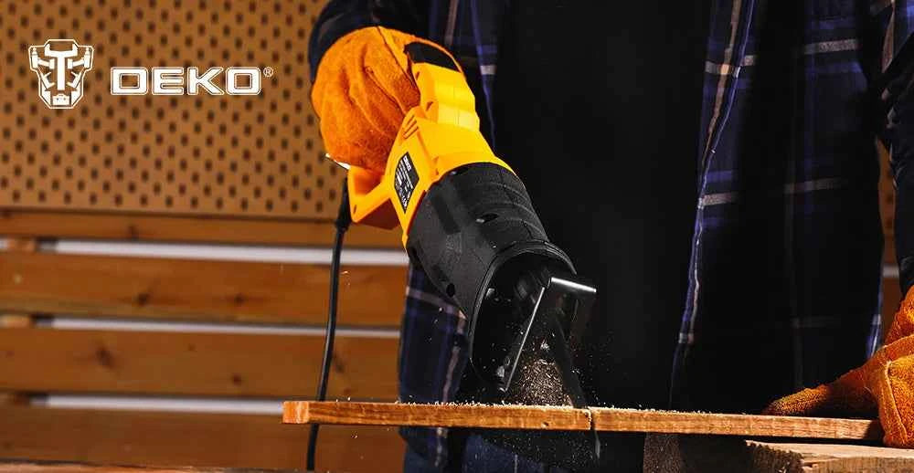 DEKO NEW DKRS710G20 710W Electric Saw Reciprocating Saw with Saw Blades Jigsaw Chainsaw Tools for Wood DIY Electric Tools