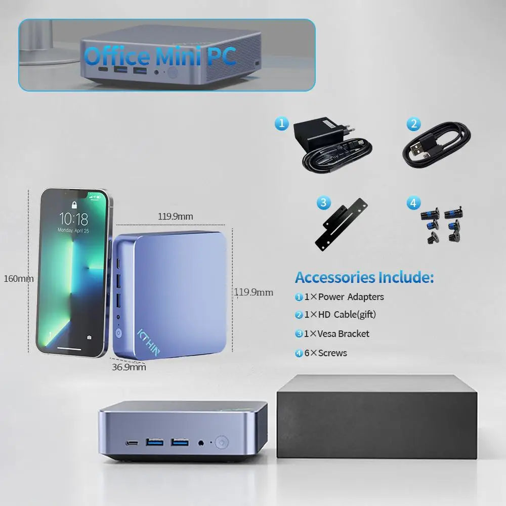 Mini PC Computer i5-1340P WIFI6 BT5.2 Mini Gaming PC 2.5G LAN USB4.0 32GB DDR5 4800MHz PCIe SSD Mini Desktop Computer/ OpenClaw