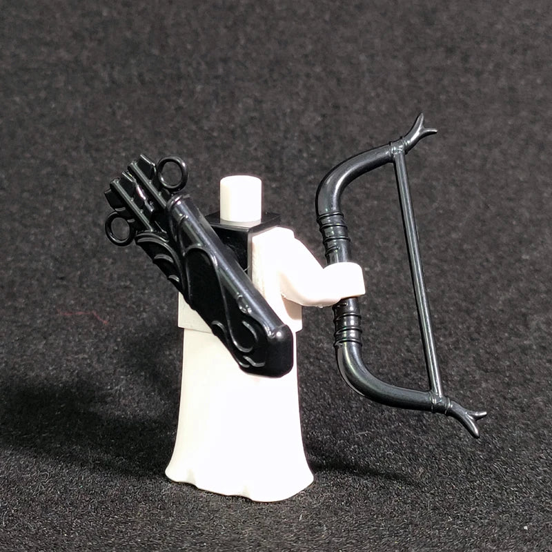 10PCS/SET Middle Ages Knights Elf  MOC  Shield Sword  Spear  For 4cm Mini Dolls  Building Blocks Brick Toys For Kid