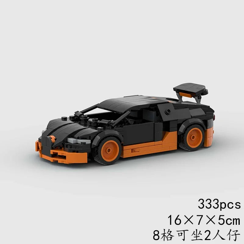 MOC Car Speed RX7 AE86 Chiron R8 Creative Racing Vehicle Model Building Block Super Race brick City Rally Sport Toy Technical