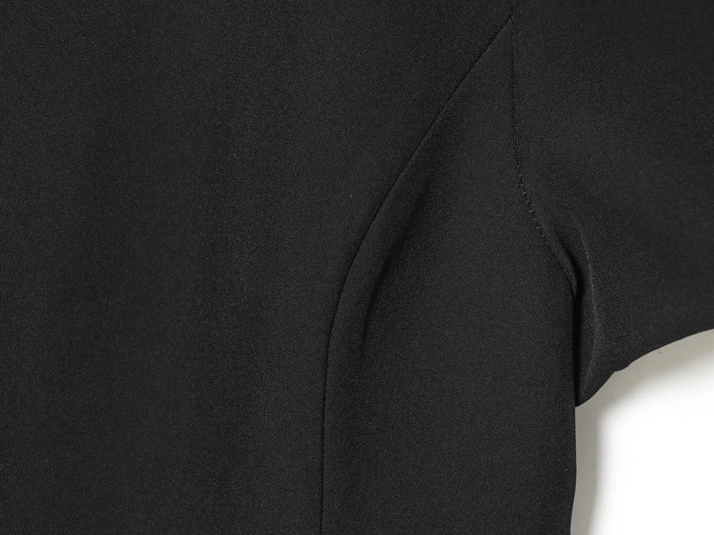 KONDALA Sexy Chic Black Party Dress Short Sleeve Pad Shoulder Mini Dress Fashion 2026 Spring Evening Club Elegant Women Dress
