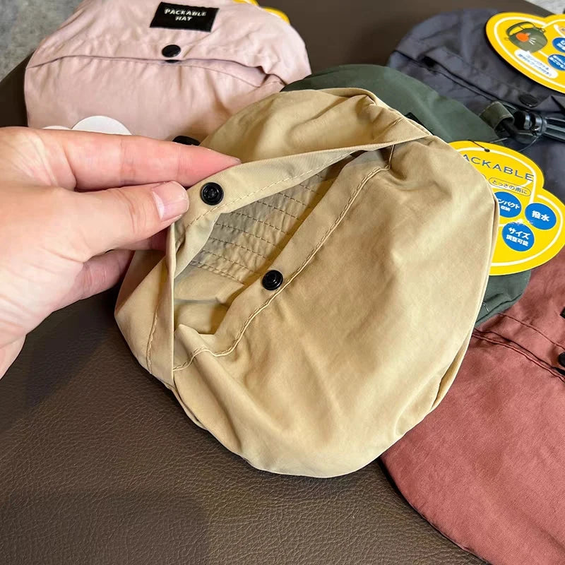 Quick Drying Fisherman Caps Women Men Summer Outdoor Beach Panama Hats Waterproof Camping Hiking Foldable Bob Bucket Sunhats