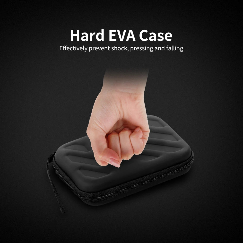2.5in HDD with Mesh Pocket and Soft Inner Fabric Carrying Case External Hard Drive Disk Case Shockproof EVA Case for Office Use