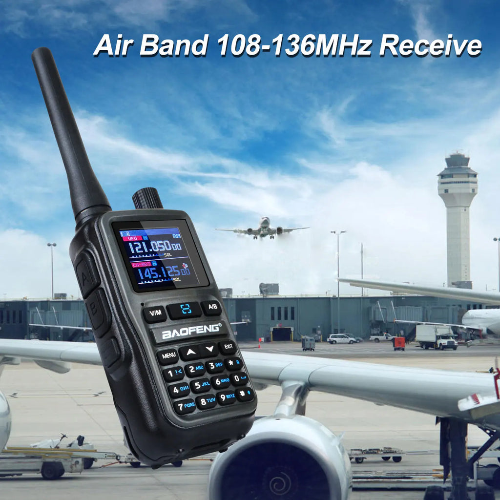 2PCS/Pack Baofeng UV-5R Mini Dual Band Dual PTT Walkie Talkie 5RMINI Air Band Rx 5W Compact  VOX FM Amateur Radio Type-C Charge