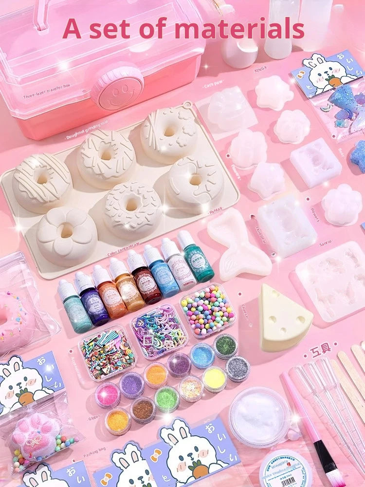 Liquid Silicone Squishy Maker Kits for Taba Squishy DIY Squishy Making Kit Art Crafting Molding Supplies Sets Decompression Gift