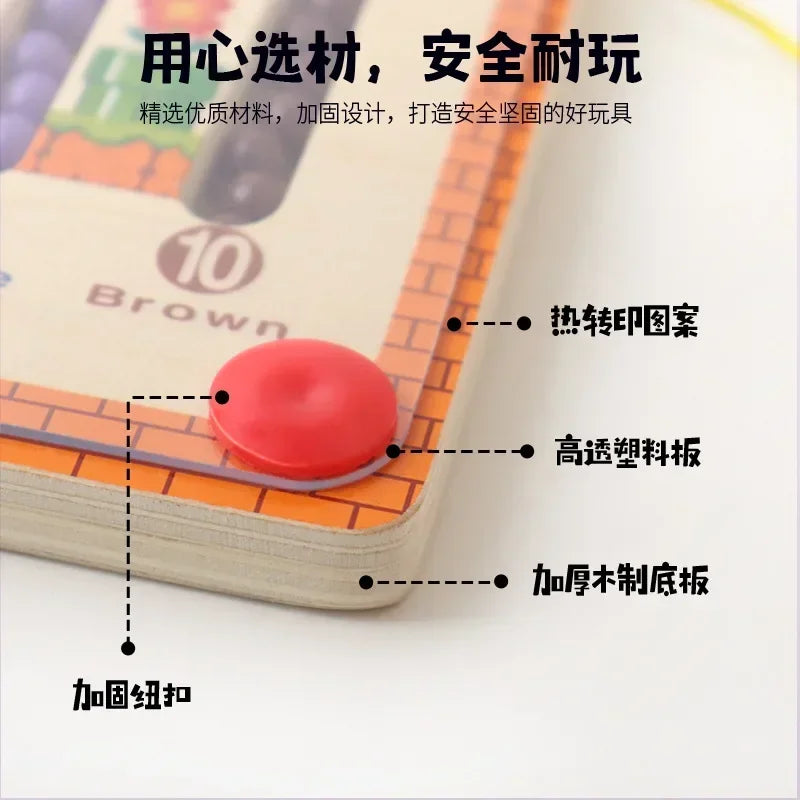 Magnetic Color and Number Maze Learning Education Toys Color Matching Montessori Toys Boy Girl Toys for Children Gift