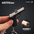 7cm Detachable Colt 357 Revolver Metal Gun Keychain Model Military-themed Keyrings Car Keychain Fashionable Men Accessories