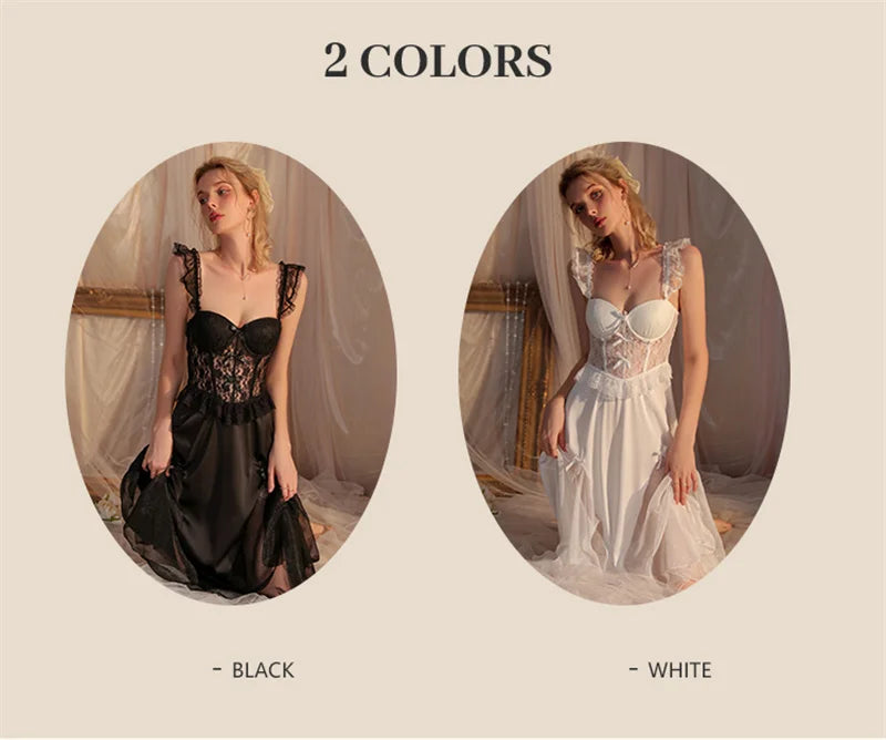 REBEYULIN Brand Sexy Sleepwear Women Dress Solid Casual Suspenders with Pad Pajama Comfortable Breathable Night Women Sleepwear