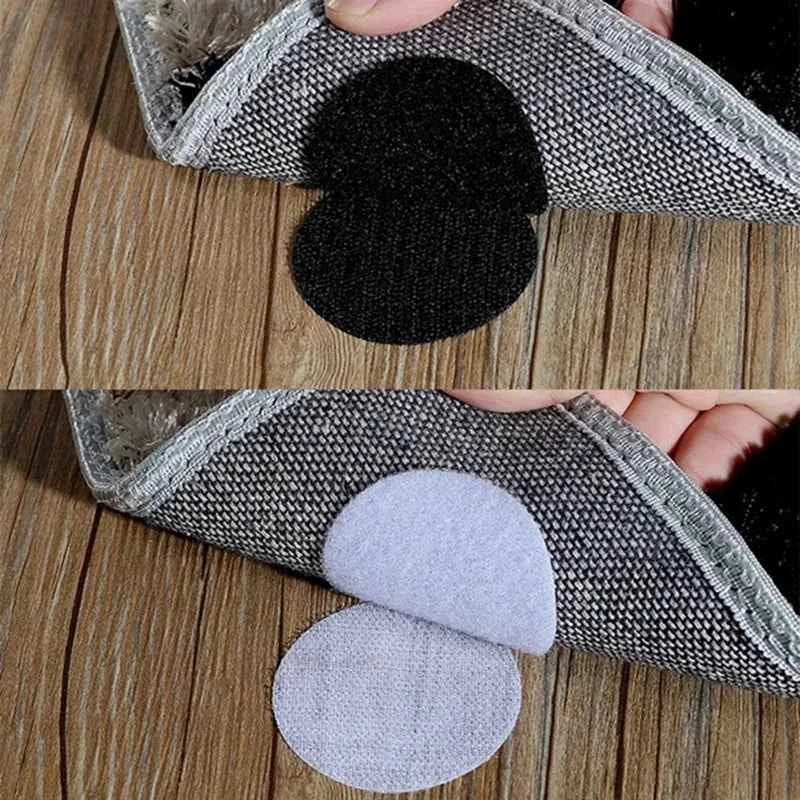 10 Pairs of Strong Anti-curling Carpet Tape Non-slip Stickers Carpet Gripper Self-adhesive Double-sided Stickers