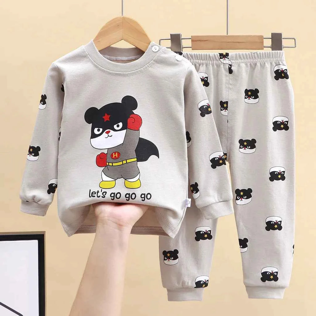 Autumn Sleepwear Pajamas For Girls Boys Long Sleeve Tops+Pants Suits Fashion Home Clothing Baby Kid Sleep Costume