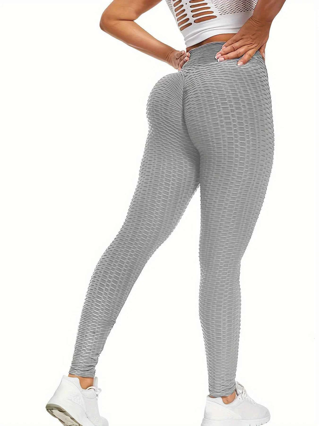 Sexy Bubble Yoga Fitness Leggings Solid Color Slim Fit Hip Lifting Sports Pants WOMEN'S Sportswear