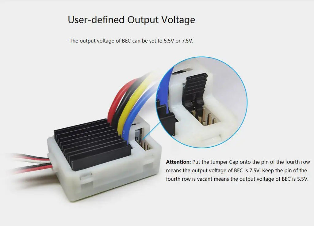 Radiolink Waterproof Brushed ESC COOL 9030 90A Speed Controller with 5.5V/3A 7.5V/3A BEC for Traxxas SCX10 HSP Car Boat Crawler