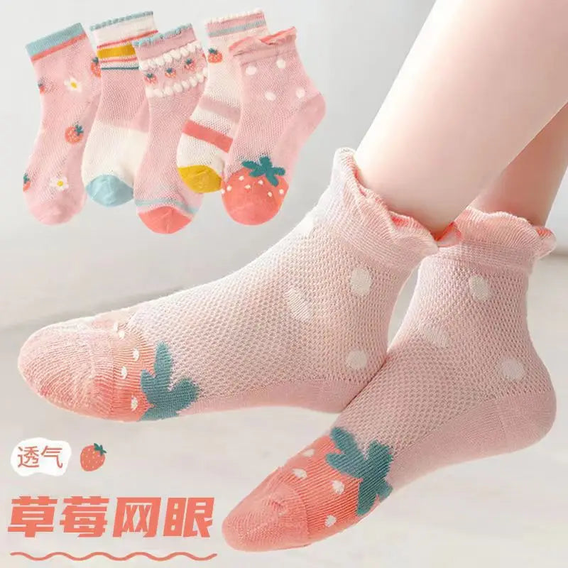 5 Pairs/ Lot Pure Colour Soft Breathable Cotton Kids School Socks Girls Boys Casual Grey Black White Sports Children's Socks