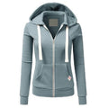 2024 Autumn/Winter New Women's Personalized Fashion Sports Hoodie Long Sleeve Drawstring Pocket Zipper Coat Woolen Sweater Top