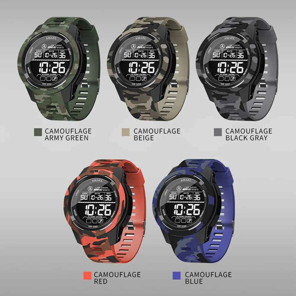 New SMAEL 8105 Watches Camo Strap Military Sport Watch for Men Clock Fashion Digital Wristwatch Waterproof Shockproof Watches