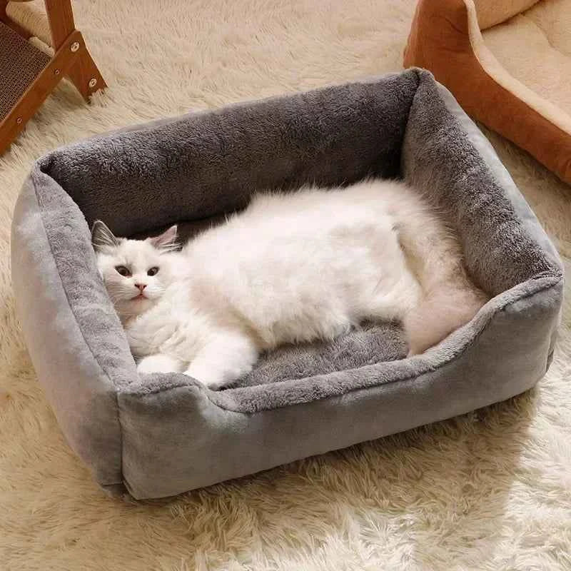 Plush Breathable Cat Bed – Soft Elevated Pet Nest
