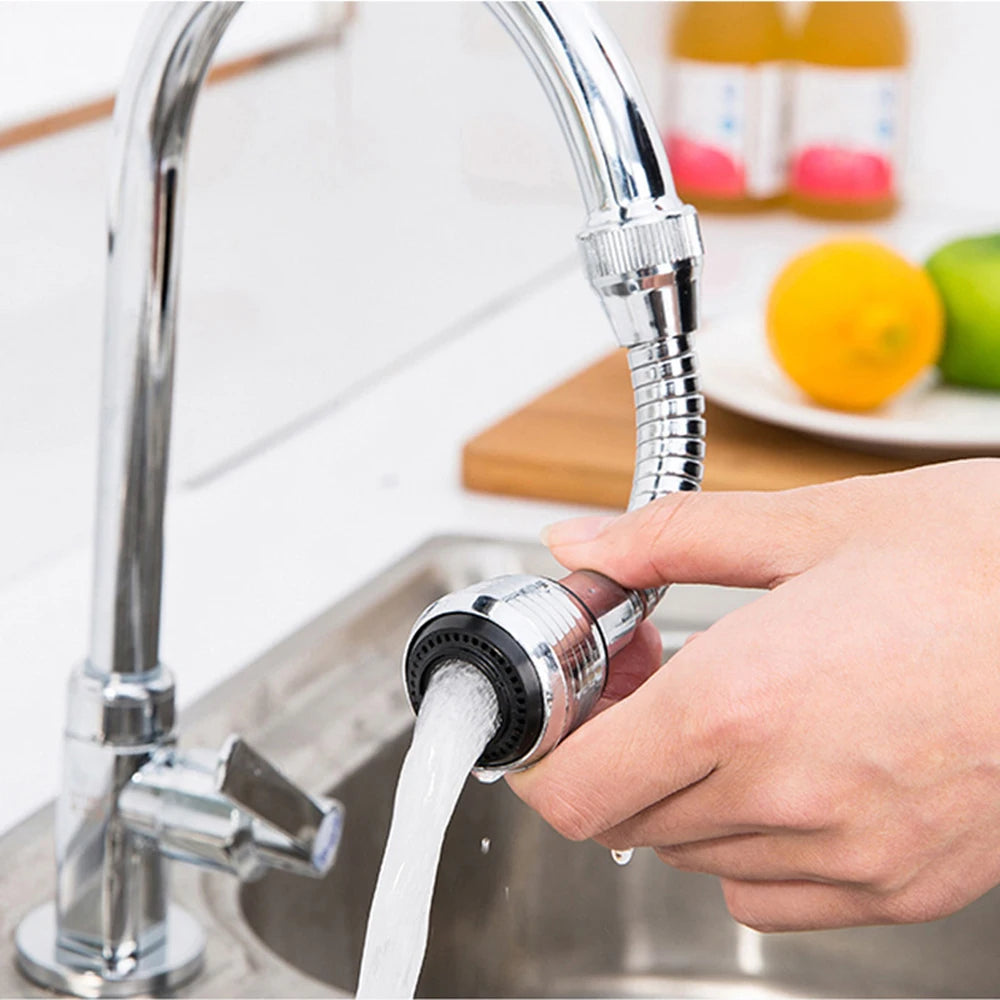 Kitchen splash proof PVC black wire long thread installation splash proof head pressurized soft aerator shower faucet