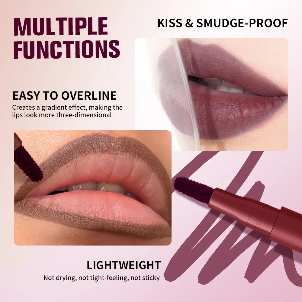2-in-1 Lip Contour Stain Pen – Long-Lasting & Waterproof