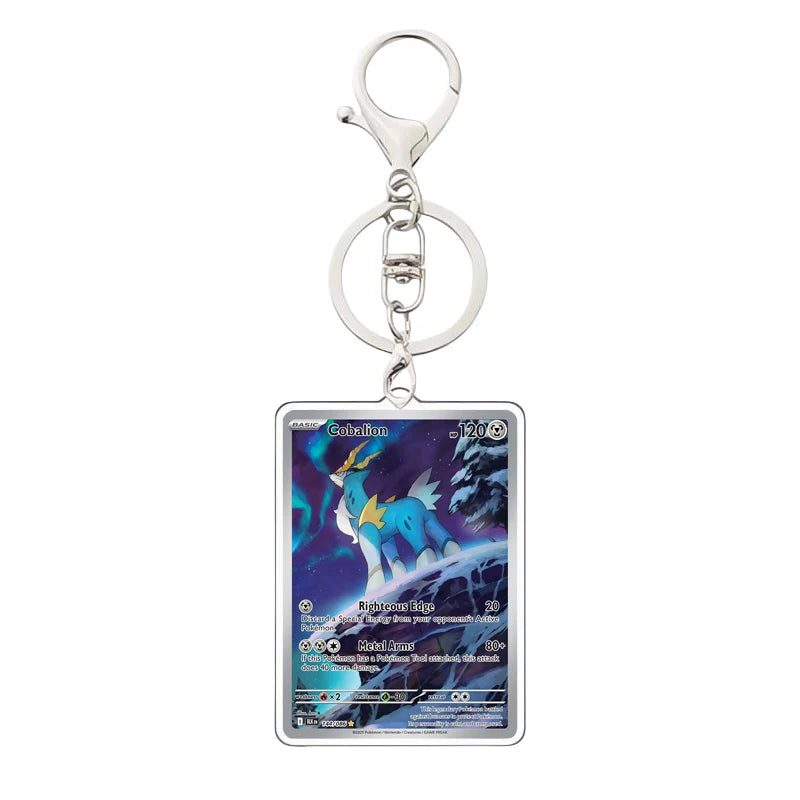 Pokemon PTCG Acrylic Keychain English Version Sv11B W Sar Bwr Reshiram Zekrom Victini N Acrylic Card Keychain Pendant 3.4X5.2Cm