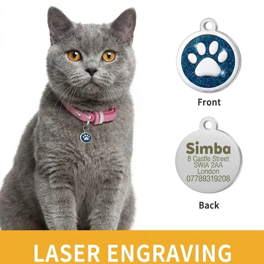 Engraved Pet ID Tags – Personalized Dog and Cat Name Plate