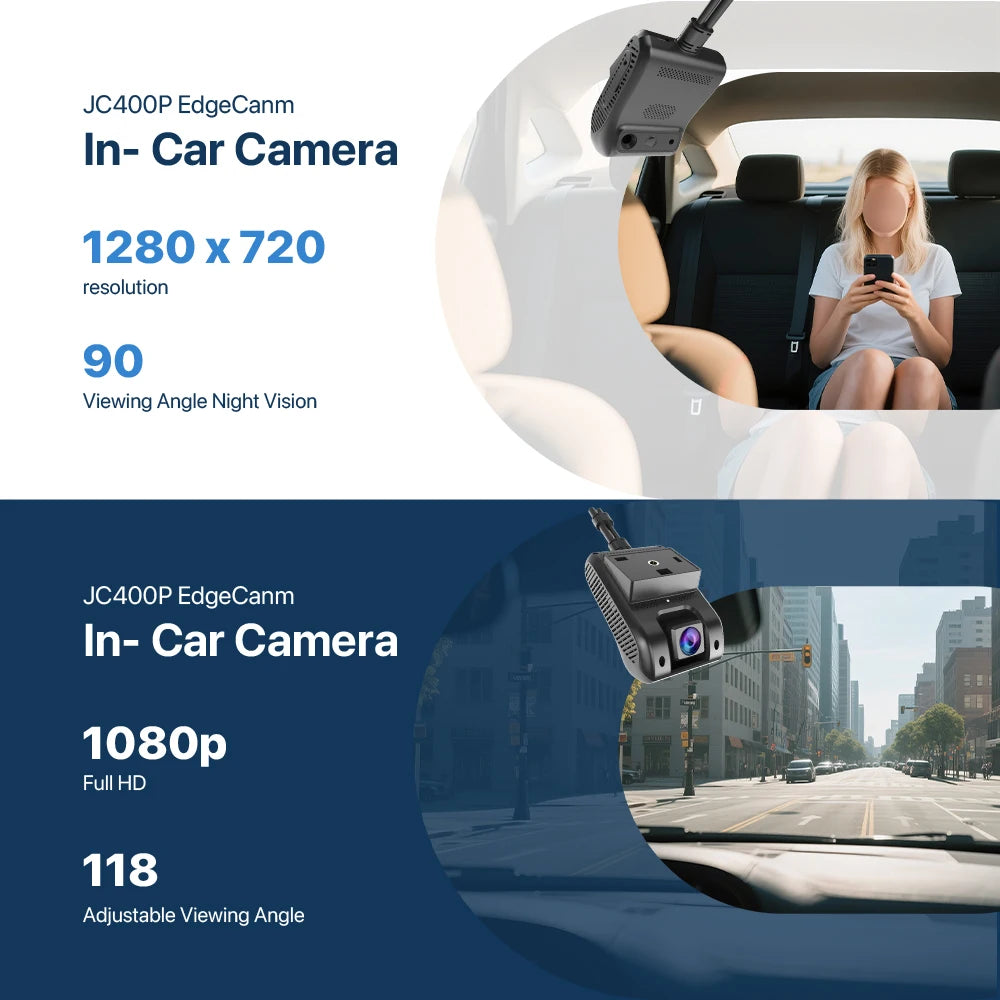Jimi JC400P 4G Car Camera With Live Stream1080P Dual Cameras GPS Tracking Wifi Hotspot Multiple Alarms DVR Dash Cam Free APP Web