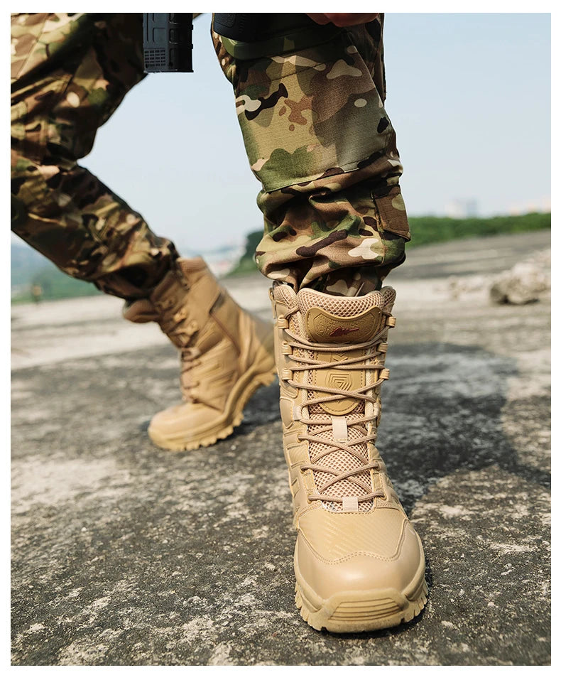 New Winter Men's Boots Outdoor Anti-Slip Men's Desert Boots Comfortable Autumn Men Work Ankle Boots High Top Motorcycle Boots