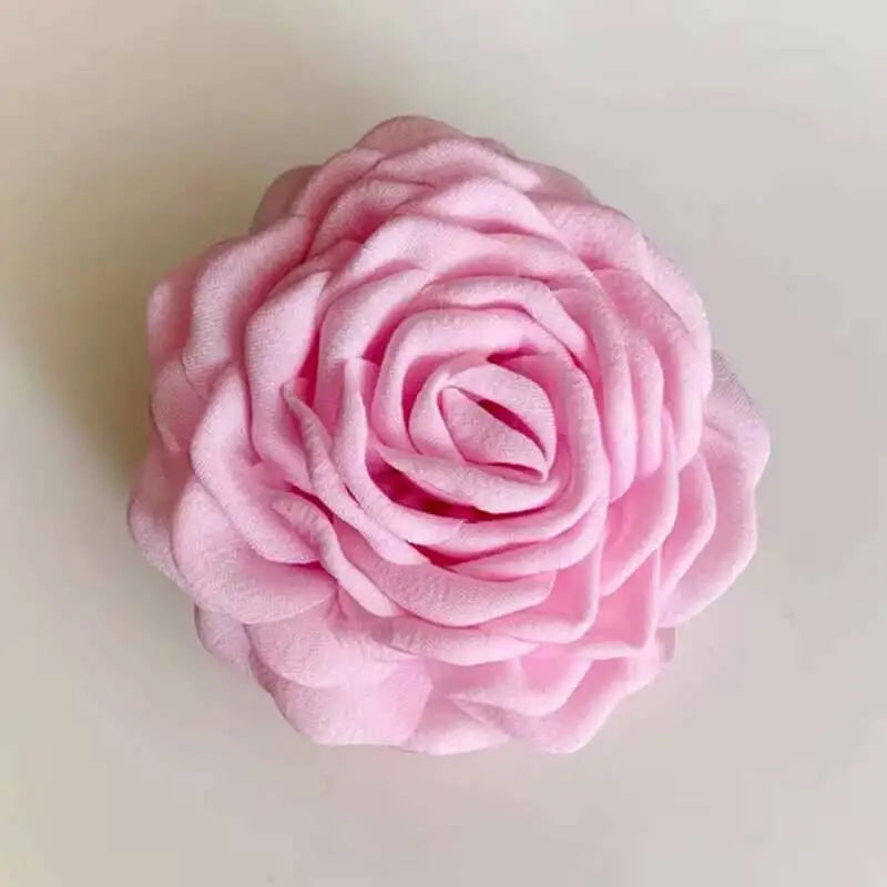 9cm Large Flower Hair Barrettes French Crab Claw For Women Hair Accessories Korean Back Of Head Shark Clip Girls Gifts