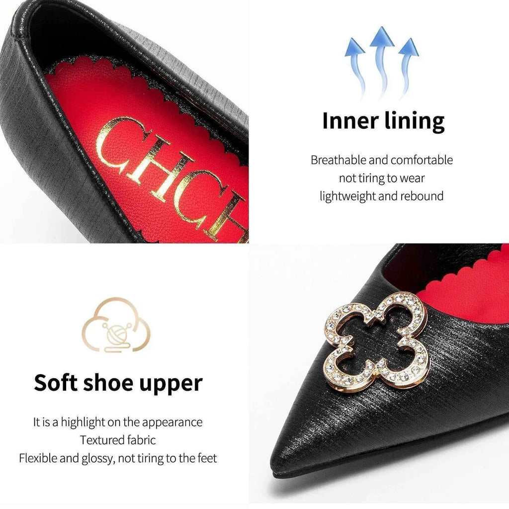 Fashion Classic Luxury Design Women's New High Heels Business Party Basic Metal Decorative High Heels