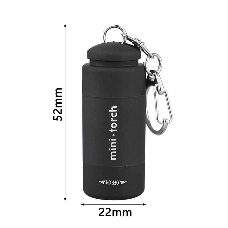 USB Rechargeable LED Multifunctional Strong Light Pocket Keychain Flashlight Waterproof Outdoor Hiking Camping Mini Flashlight