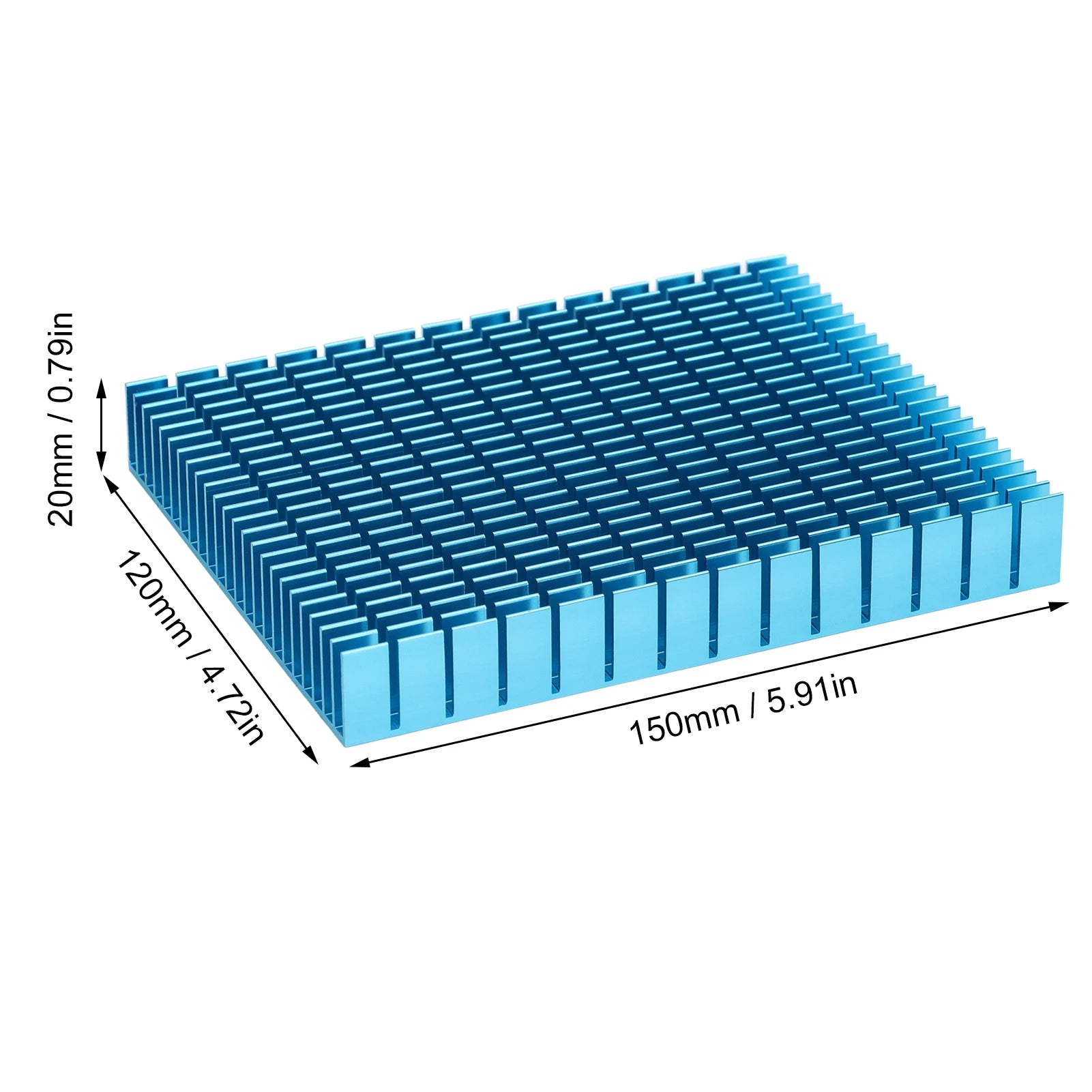 Heat Sink Aluminium Cooler Cooling Heatsink Radiator 150x120x20mm for CPU Amplifier PCB