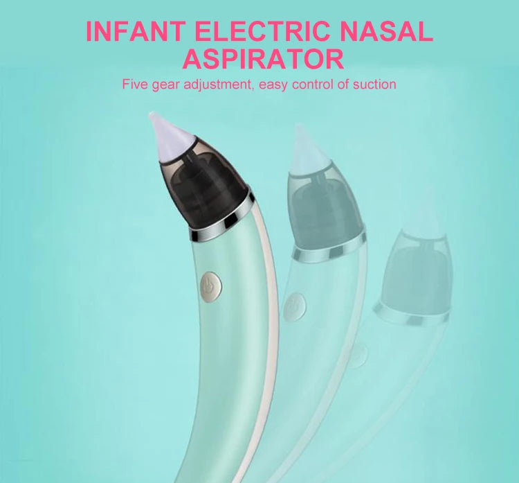 New Electric Baby Nasal Aspirator Electric Nose Cleaner Sniffling Equipment Safe Hygienic Nose Snot Cleaner For Newborns