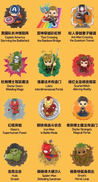 POP MART MARVEL Across The Infinite Series Original Blind Box Surprise Mystery Box Guess Bag Toys Doll Cute Desktop Ornaments