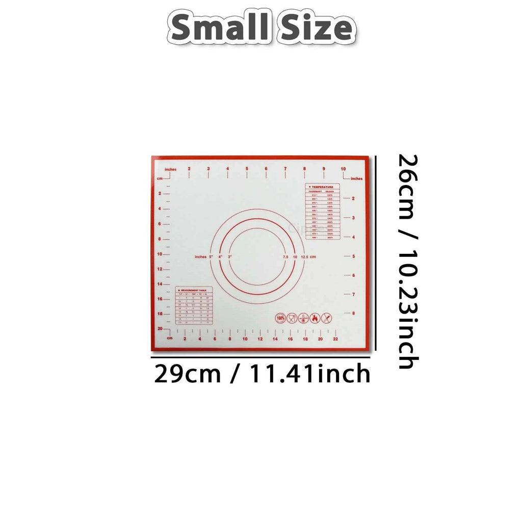 Silicone Pastry Mat with Measurements, 16x24Inch Large Non Stick Non Slip Baking Mat for Rolling Dough, Pizza Pie Crust Fondant