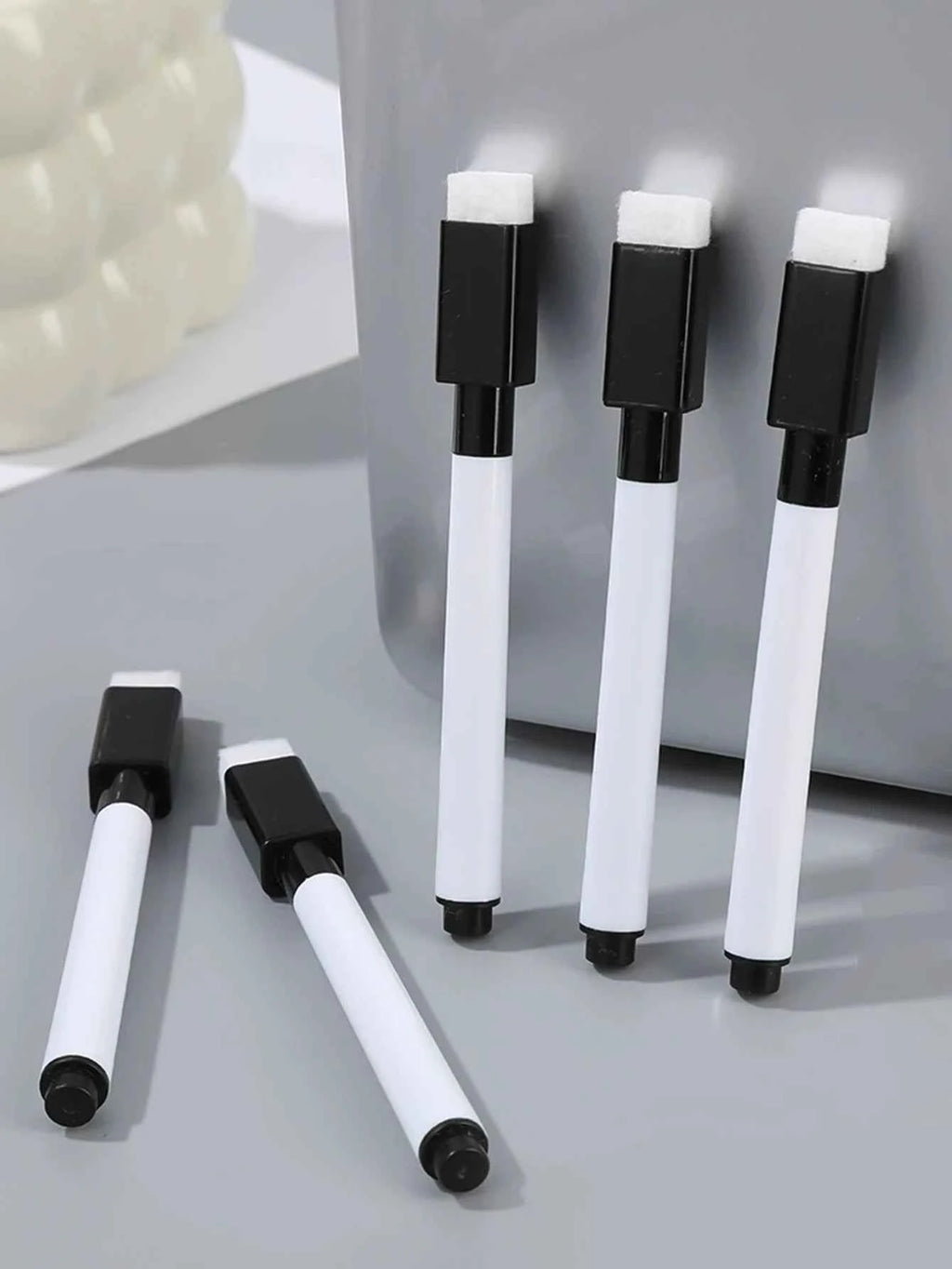 25/50Pcs Black Dry Erase Markers with Eraser Cap-MiniWhite Board Marker for Office School Supplies-Vastea