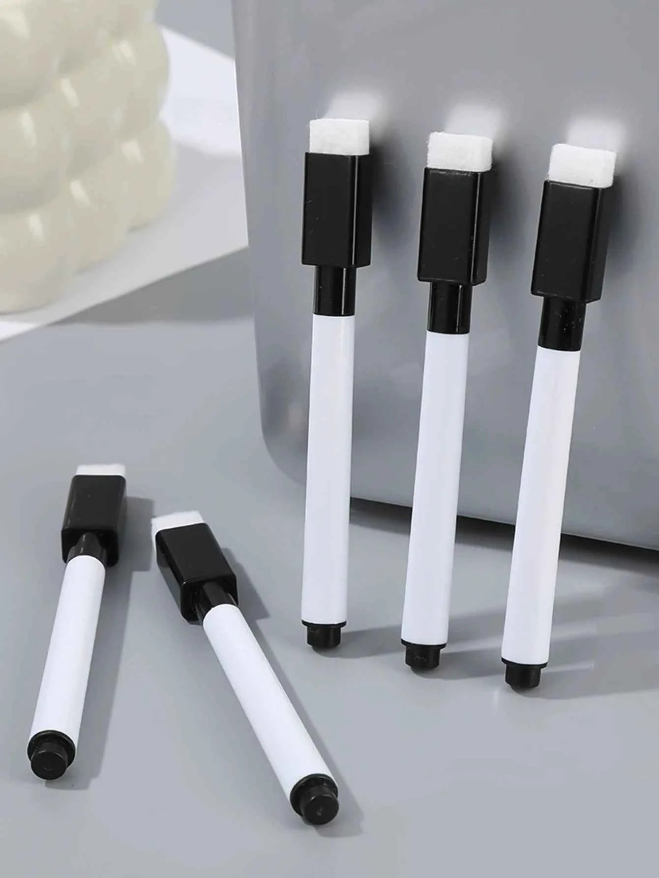 25/50Pcs Black Dry Erase Markers with Eraser Cap-MiniWhite Board Marker for Office School Supplies-Vastea