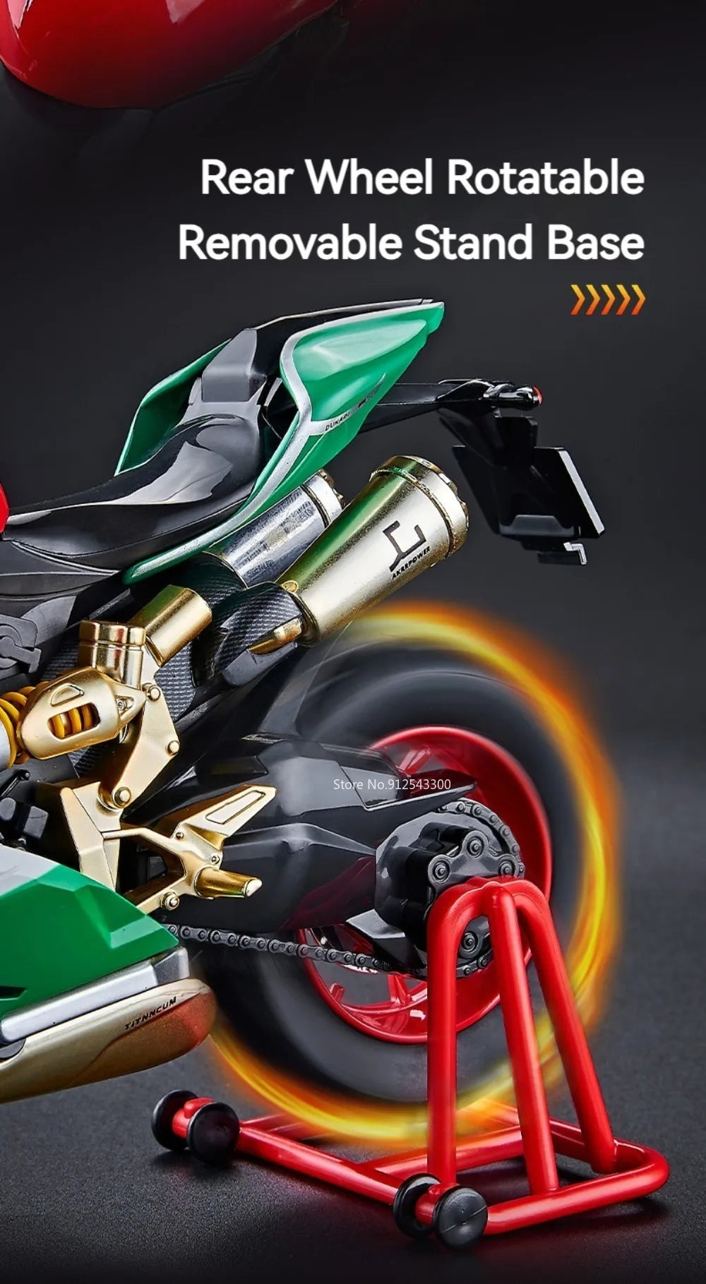 1:9 Scale 1299 Kawasaki ZX-10R Motorcycle Model Toy Car Diecast Metal Shock Absorption Racing Motor Models Boys Birthday Gifts