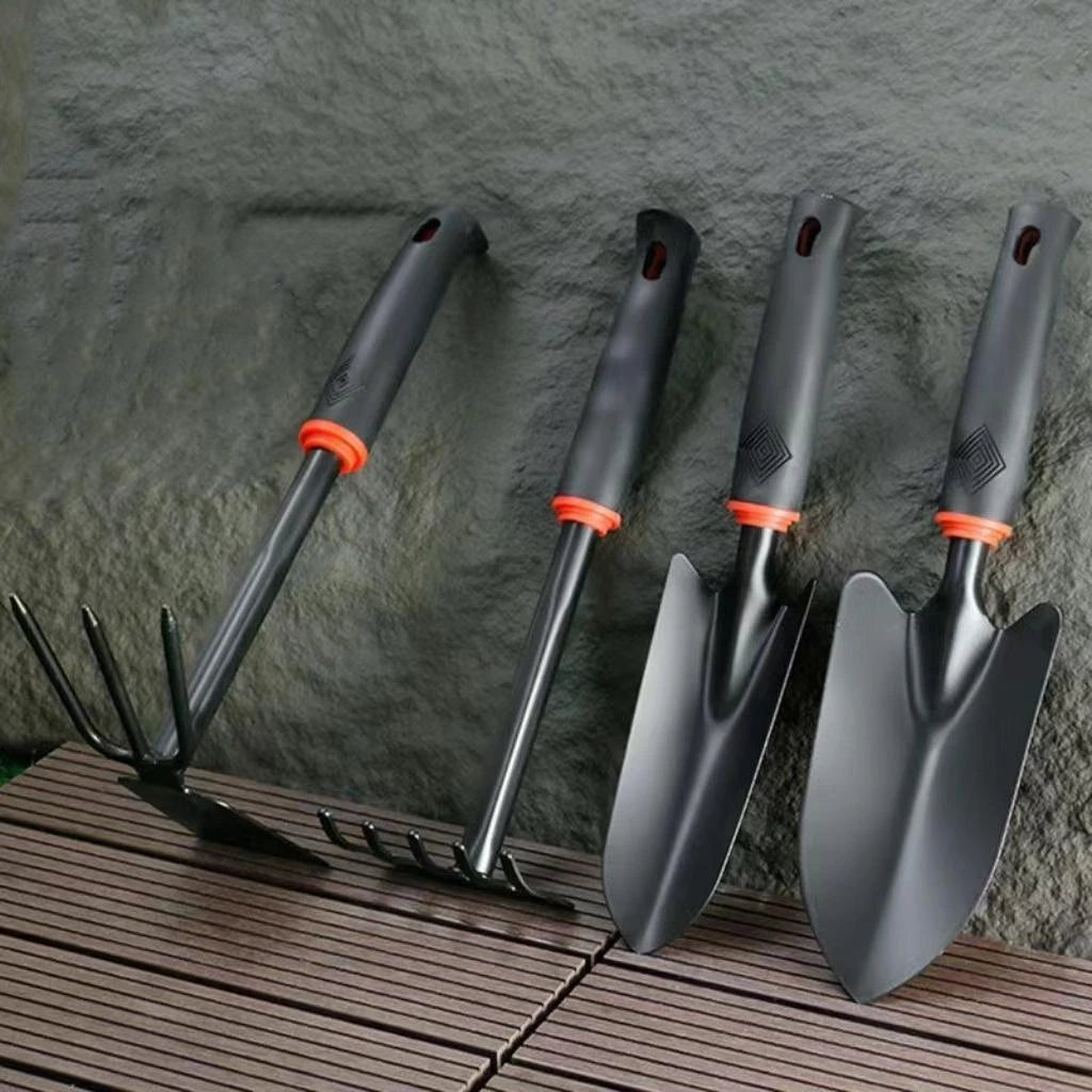 Home Gardening Tools Set. Modern Gardening Tools Set. Light Weight Two-end Hoe Five Teeth Rake Shovel Outdoor