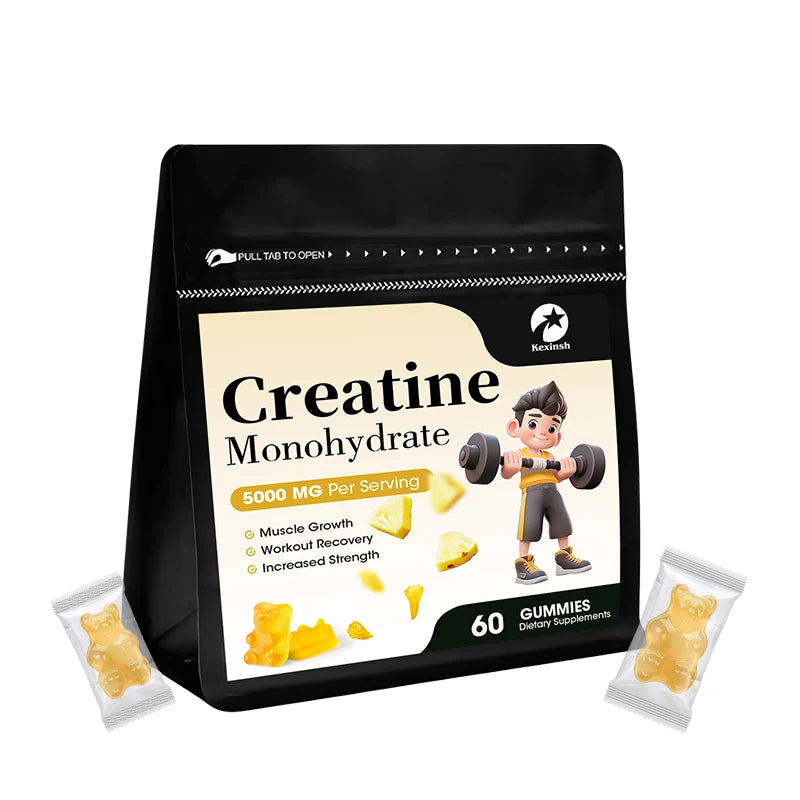 60 counts Package Creatine Monohydrate Gummies 5000 mg – Strength & Energy