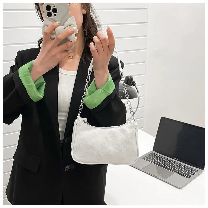 2025 New Fashion Felt Shoulder Bags for Women Small Casual Underarm Bag Female Hand Crossbody Bags for Women Purses and Handbags