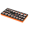 24-Piece 3/8\" Drive Crowfoot Wrench Set with 2 Extensions SAE 3/8\"-1\" Metric 10-22 mm CR-MO St Material