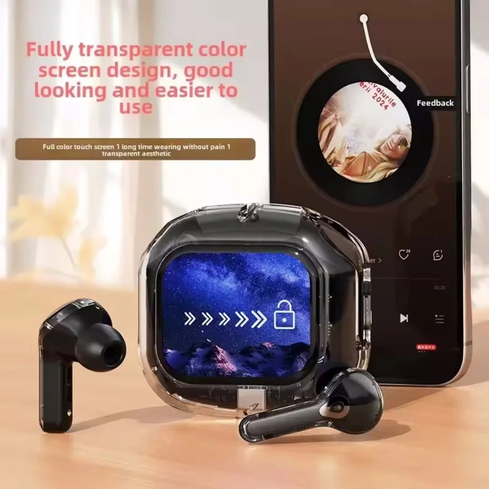 TWS Bluetooth Earbuds With LCD Screen And Noise Cancellation