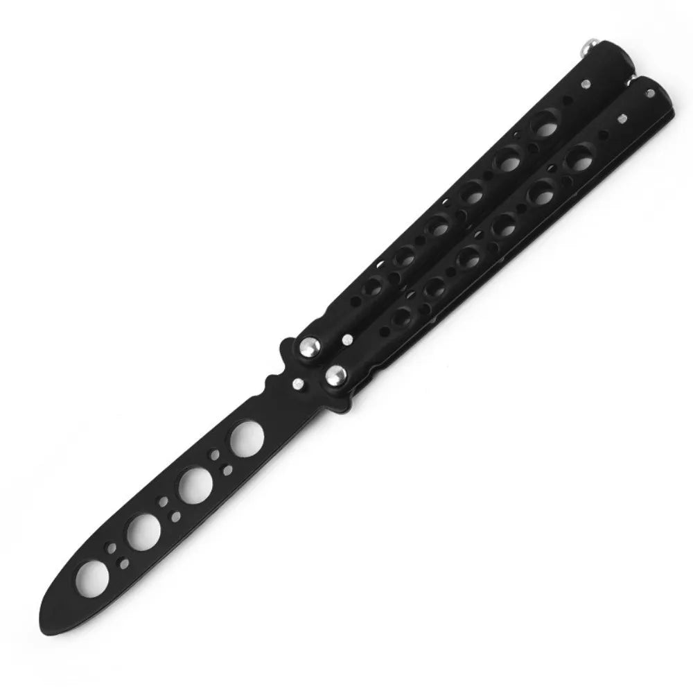 Foldable Butterfly Knife Trainer Stainless Steel Portable Training Tool Cosplay Accessories Practice Knifes for Outdoor Games