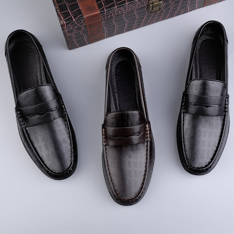 Genuine Leather Men Shoes Casual Men Loafers Breathable Office Formal Shoes Men Designer Slip on Driving Shoes Plus Size 38-46