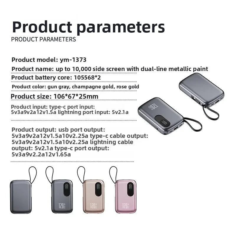 Portable Power Bank with Digital Display – 20000mAh