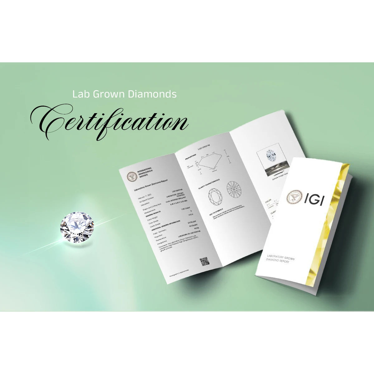 IGI Certified 1.40 Carat Hexagonal Cut D Color VVS1 Lab Grown Diamond CVD / HPHT Synthetic Diamond R.No. 593310982