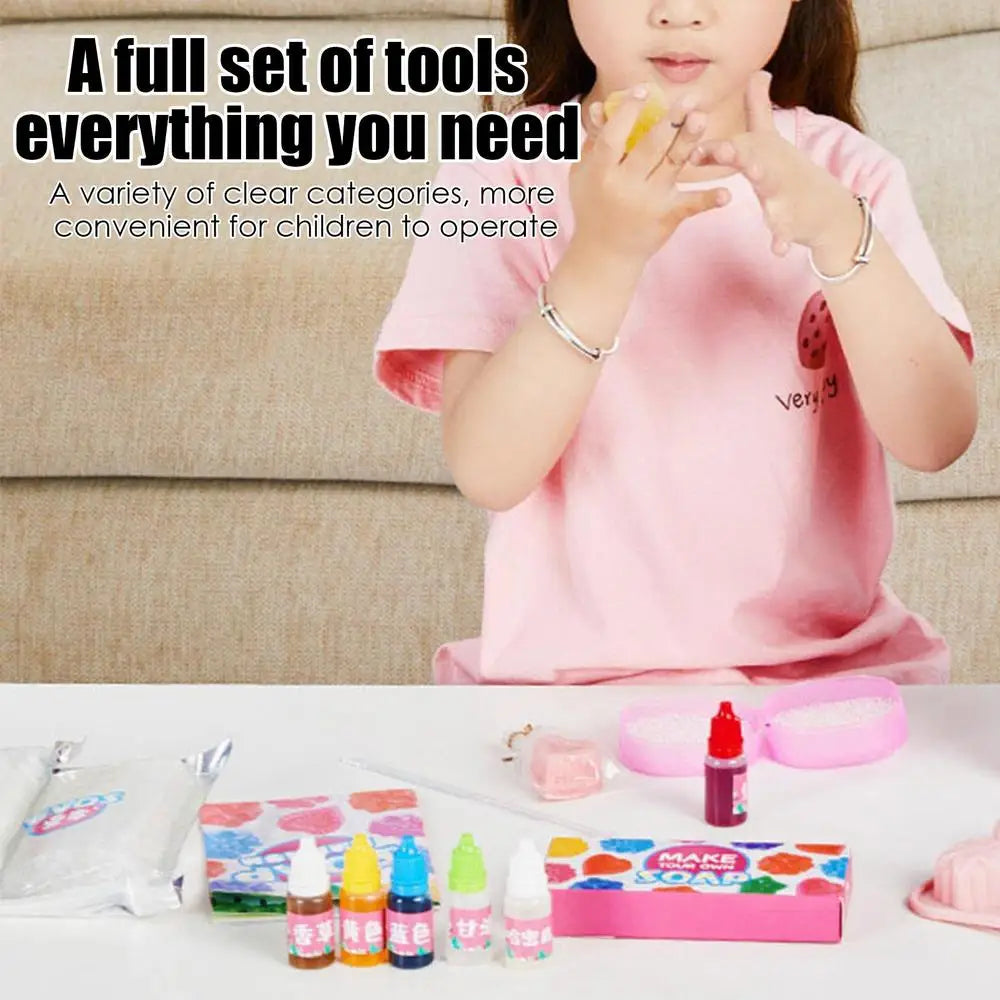 DIYHandmade Soap Kits Soap Making Crafts Science Toys With Crystal Powder Educational Hand Making Toys For Kids Christmas Gift