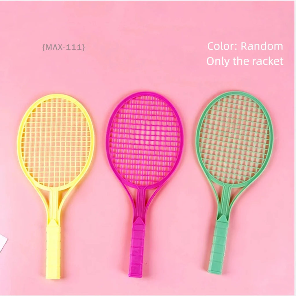Kids-Specific Plastic Sports Rackets Set: Mini Badminton, Table Tennis & Tennis Rackets - Safe Play Toy For Children