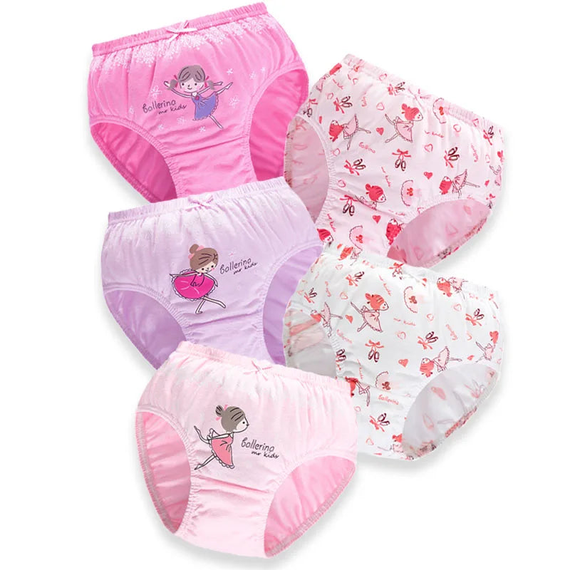 5 Pcs/Lot Children's Underpants For Girls Cute Cat HelloKitty Cartoon Girls Panties Cotton Baby Kids Underwear Breathable Briefs