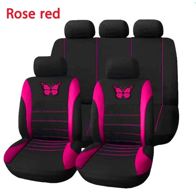 Vlinder Auto Stoelhoezen Universele Auto Seat Cover Autostoel Bescherming Covers Vrouwen Auto-interieur Accessoires (9 Kleuren)